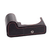Used Arte di Mano Half Case for Leica SL2/SL2-S with Battery Door, Covered Style - Black with Red Stitching