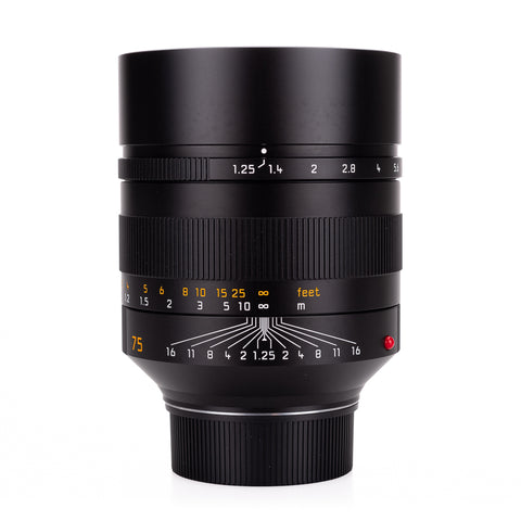 Used Leica Noctilux-M 75mm f/1.25 ASPH - UVa Filter - Recent Leica CLA