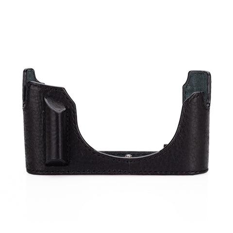 Used Arte di Mano Aventino Half Case with Advanced Battery Door for Leica M11 - Minerva Black with Black Stitching