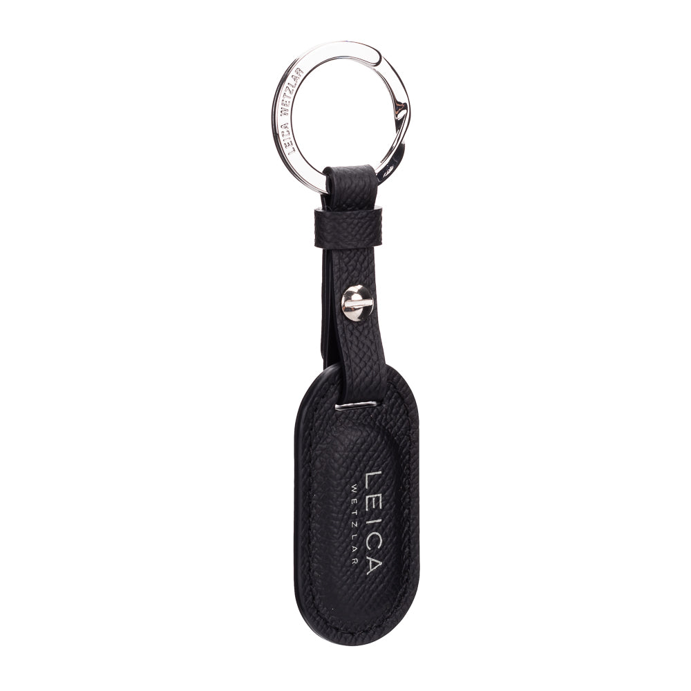 Llavero Leica, cuero, negro