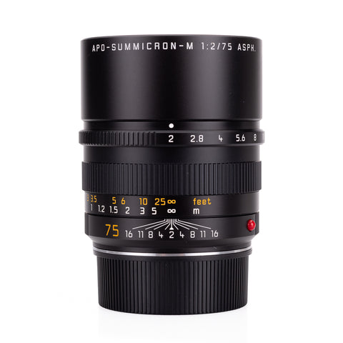 Used Leica APO-Summicron-M 75mm f/2 ASPH - 6-Bit - UVa Filter - Recent Leica CLA