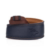 EDDYCAM Elk Leather Neck Strap, 50mm Wide, Navy with Natural Stitching (Vintage)