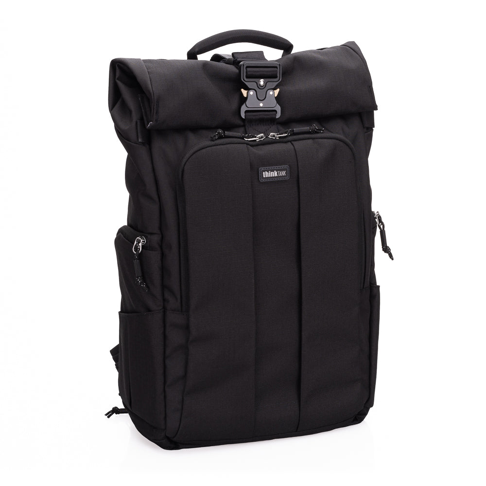 Mochila para cámara Think Tank Photo FocusPoint de cierre enrollable (Negro asfalto, 30 L)