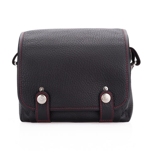Used Oberwerth Louis M11 Visoflex Leather Camera Bag, Black with Red Stitching