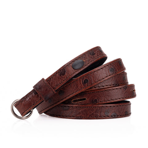 Used Leica Traditional Carrying Strap, Ostrich Look, Chestnut