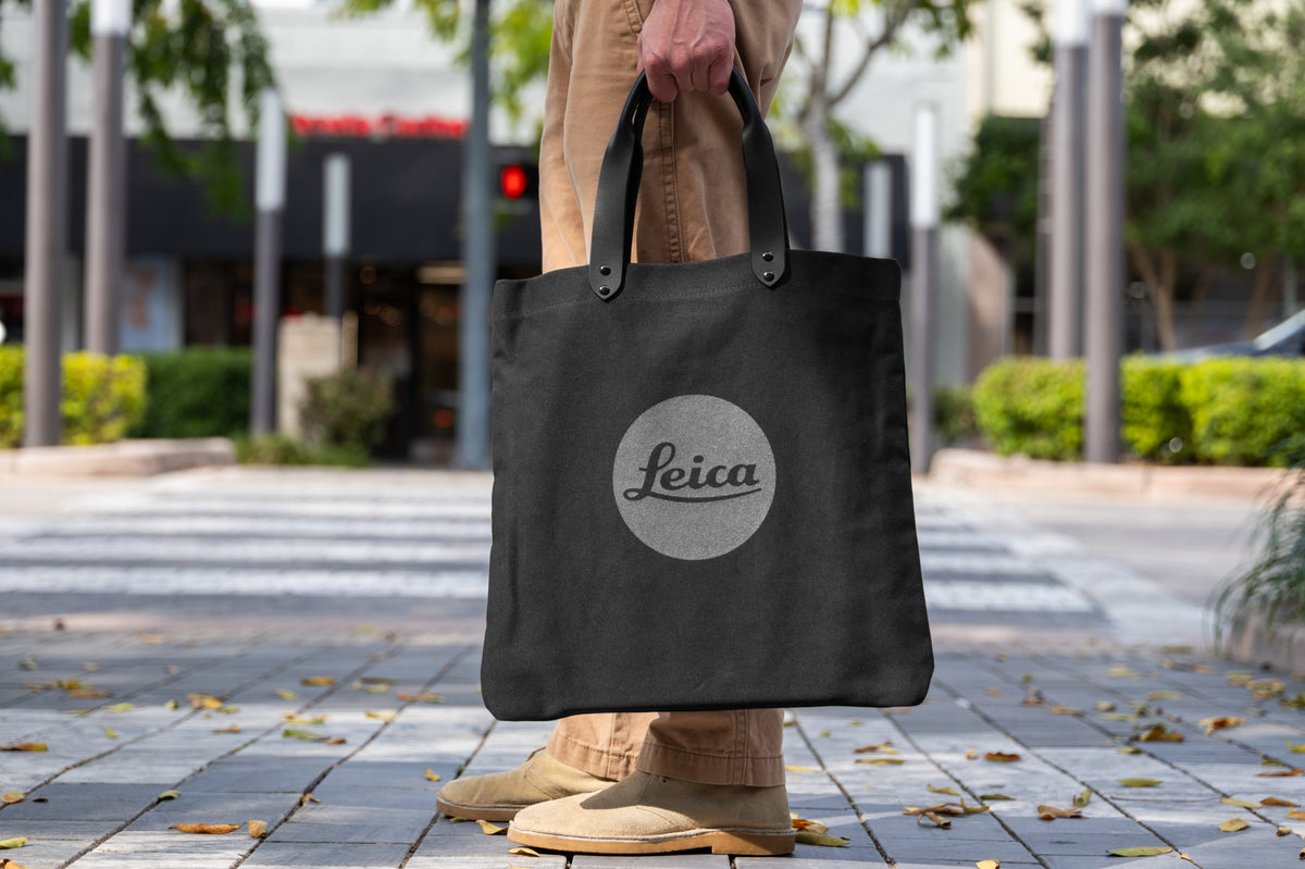 Bolsa de compra Leica, lona lavada, negra
