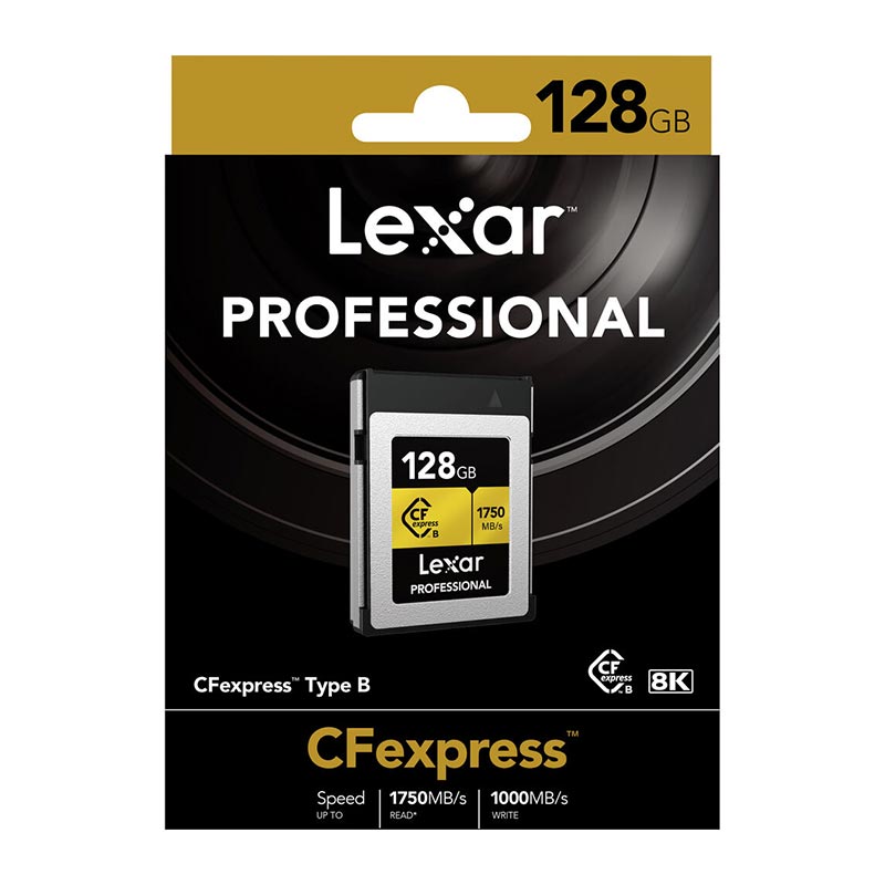 Tarjeta Lexar Professional CFexpress Tipo B de 128 GB, serie Gold