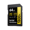 Lexar Professional 1800x 64GB SDXC UHS-II, U3, Gold Series