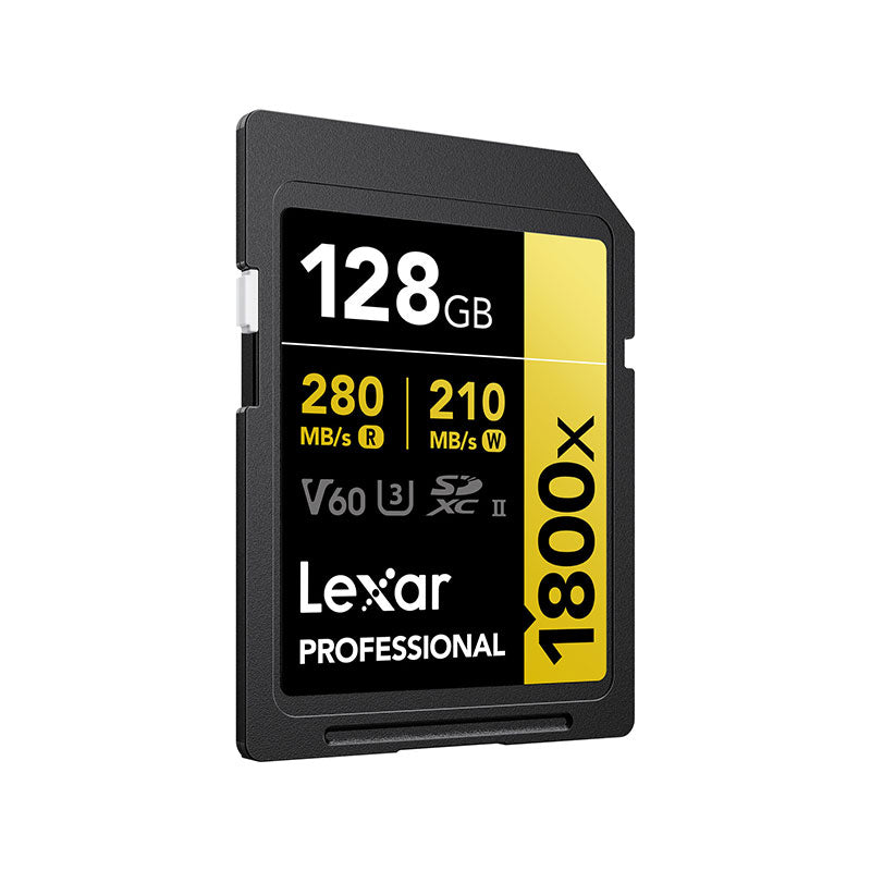 Lexar Professional 1800x 128GB SDXC UHS-II, U3, Serie Gold