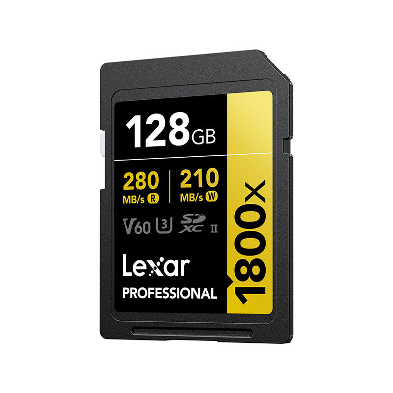 Lexar Professional 1800x 128GB SDXC UHS-II, U3, Serie Gold