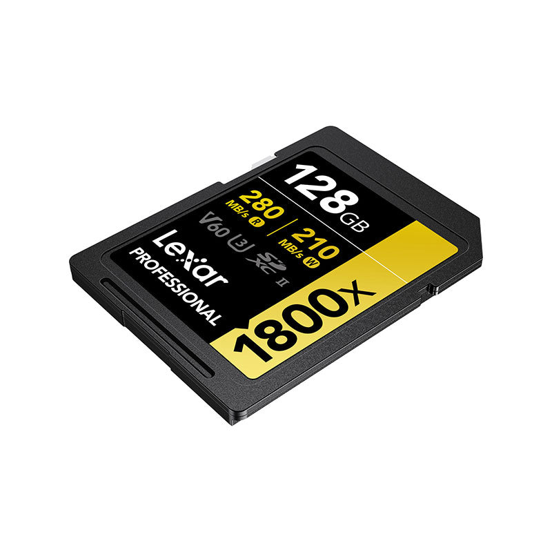 Lexar Professional 1800x 128GB SDXC UHS-II, U3, Serie Gold