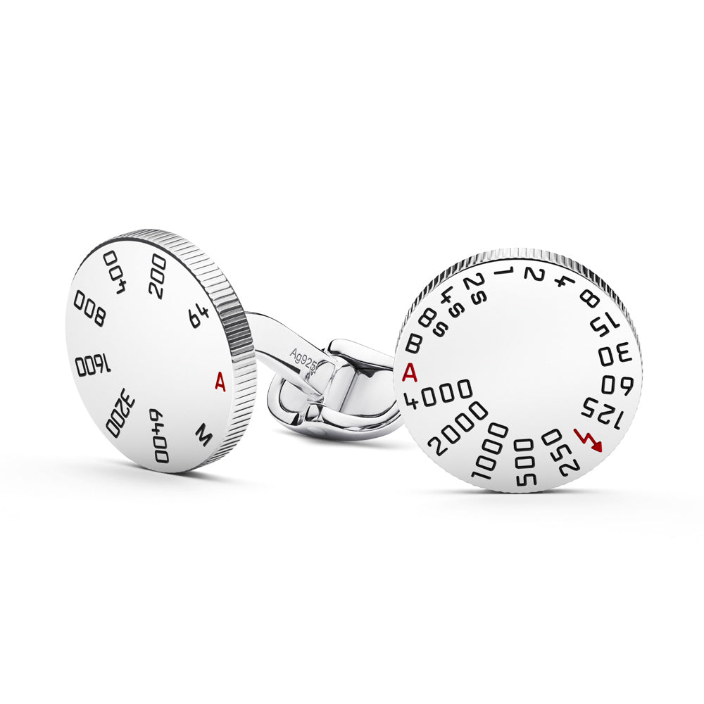 Leica Cufflinks 'Dials', 925 Sterling Silver