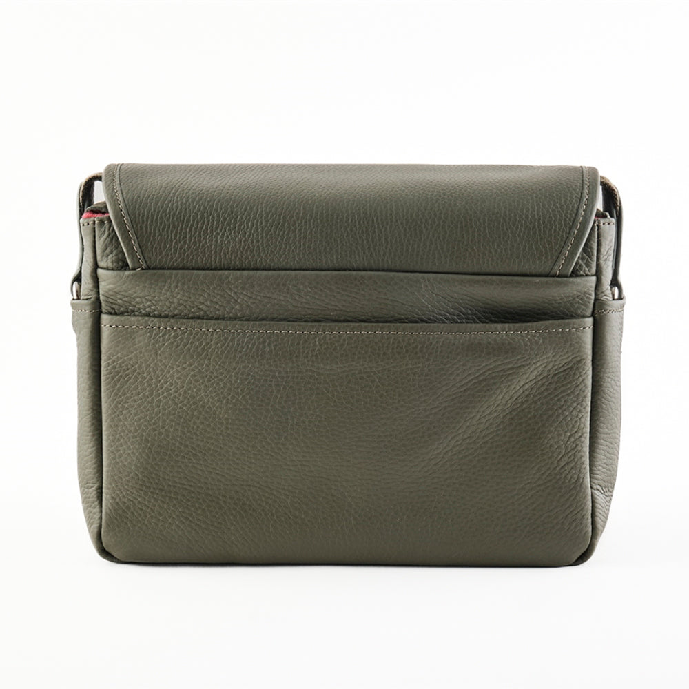 Bolso para cámara Oberwerth M, Edward, verde reportero con forro rojo