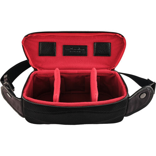 Bolso de hombro Oberwerth Pure - Negro con forro rojo