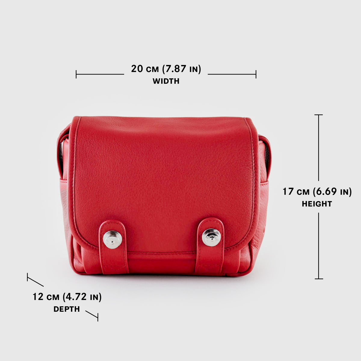 Bolso para cámara de cuero Oberwerth ‘Phil’ - Rojo fuego