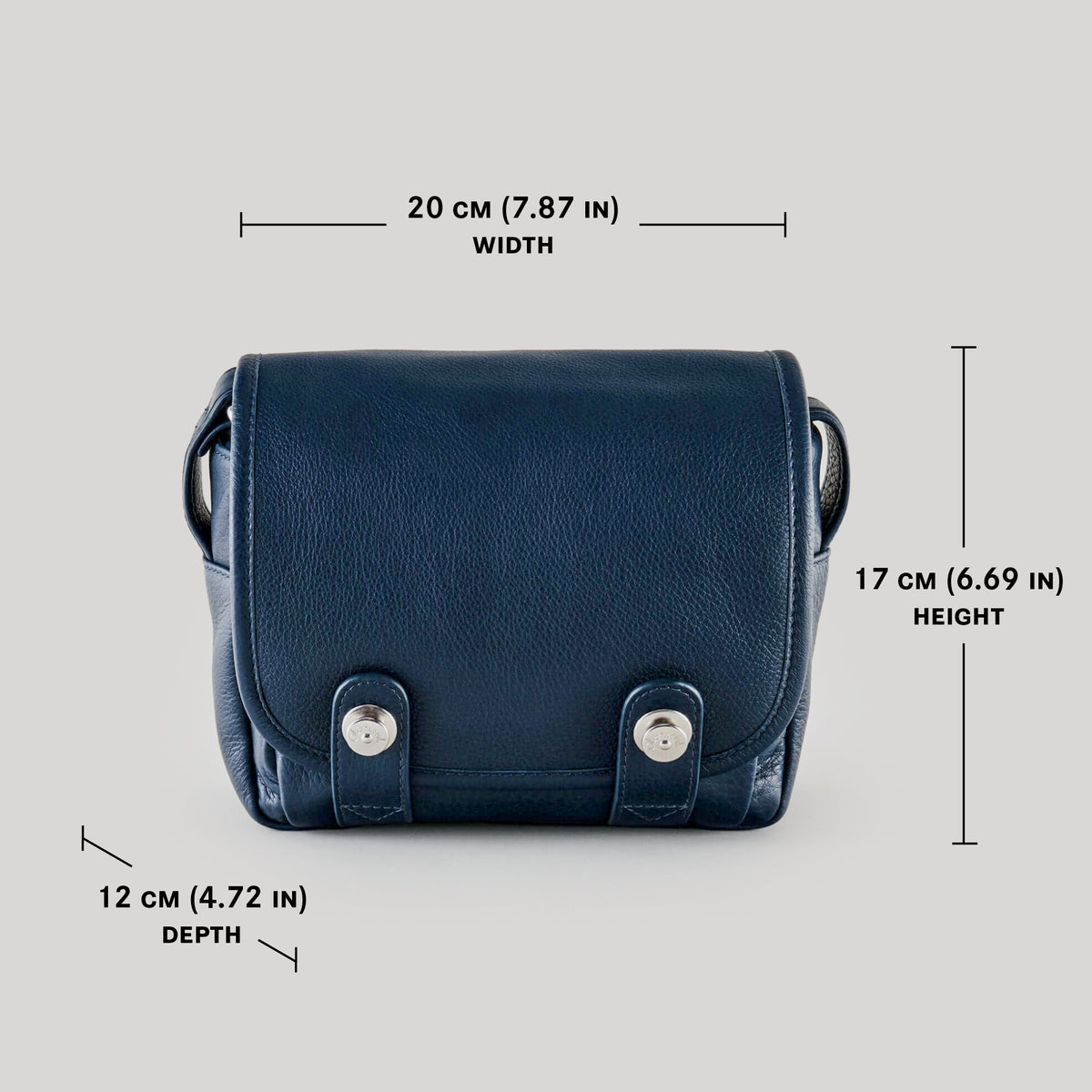 Bolso para cámara de cuero Oberwerth ‘Phil’ - Azul genciana