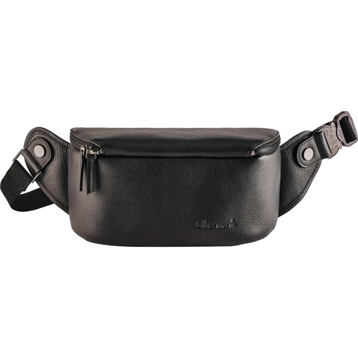 Bolso de hombro Oberwerth Pure - Negro con forro rojo