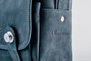 Oberwerth The Q Leather Photo Bag - Midnight Blue with Gray Lining