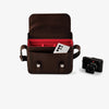 Oberwerth Signature Line Camera Bag (Medium), Dark Brown with Red Lining