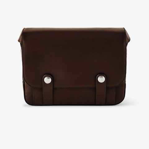 Oberwerth Signature Line Camera Bag (Medium), Dark Brown with Red Lining