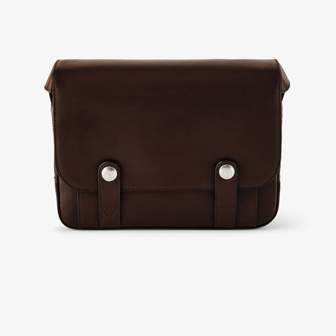 Oberwerth Signature Line Camera Bag (Large), Dark Brown with Red Lining