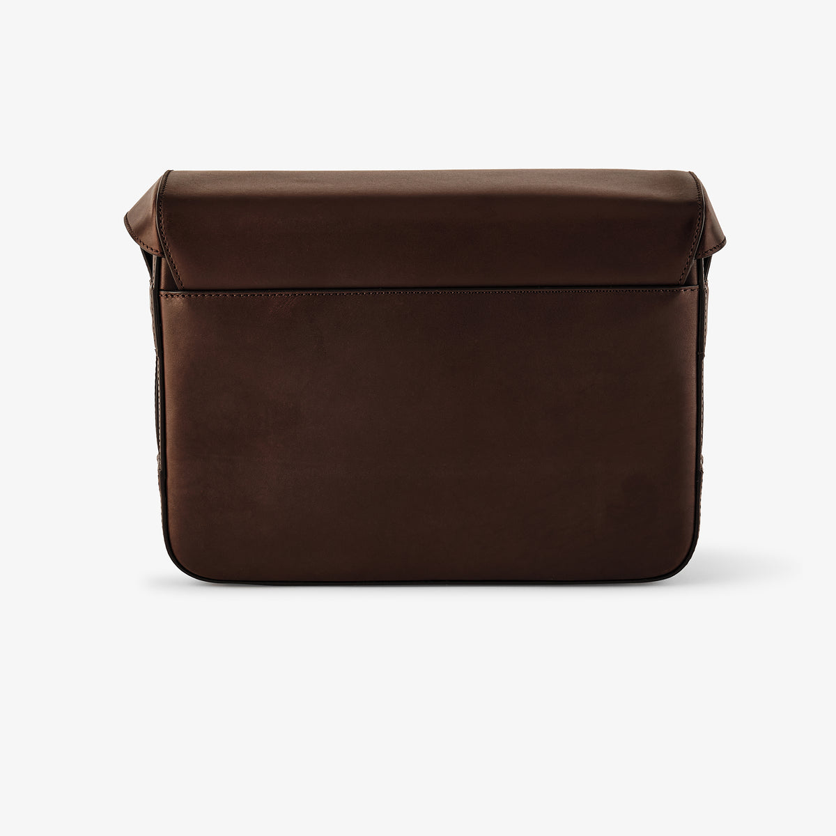 Bolso para cámara Oberwerth Signature Line (grande), marrón oscuro con forro rojo