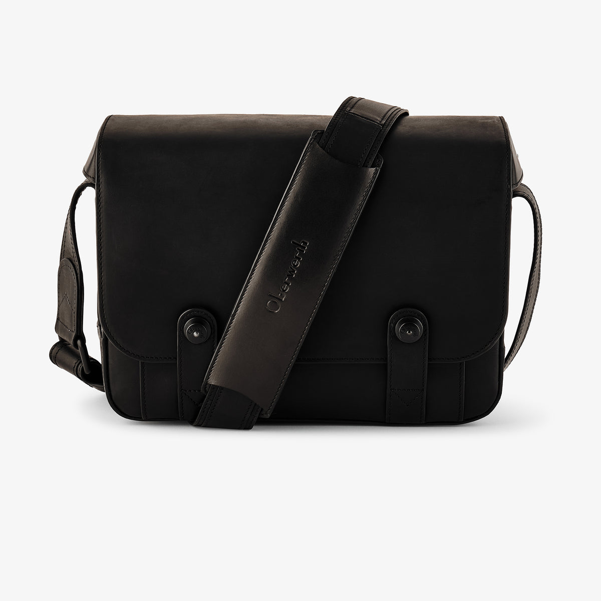 Bolso para cámara Oberwerth Signature Line (grande), negro con forro rojo