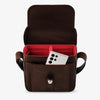 Oberwerth Signature Line Camera Bag (Medium), Dark Brown with Red Lining