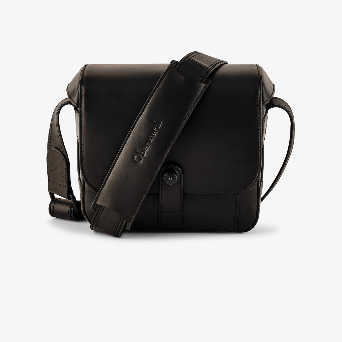 Bolso para cámara Oberwerth Signature Line (mediano), negro con forro rojo