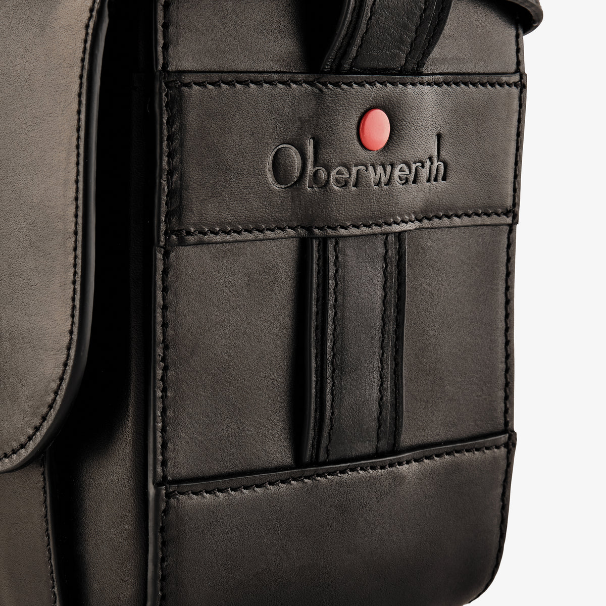 Bolso para cámara Oberwerth Signature Line (pequeño), negro con forro rojo