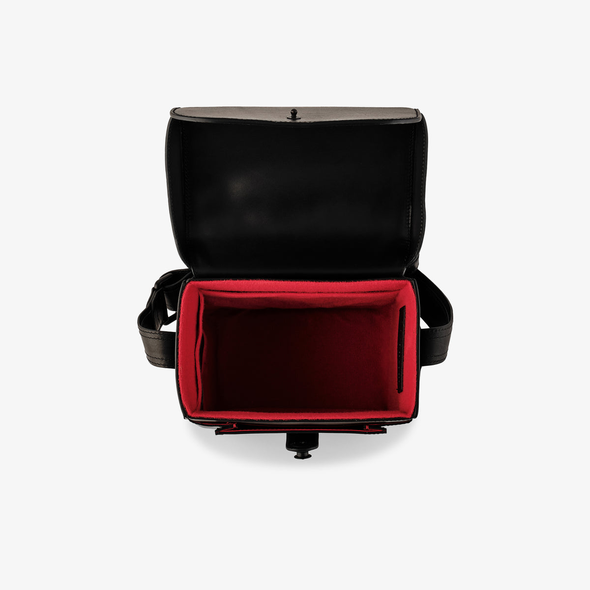 Bolso para cámara Oberwerth Signature Line (pequeño), negro con forro rojo