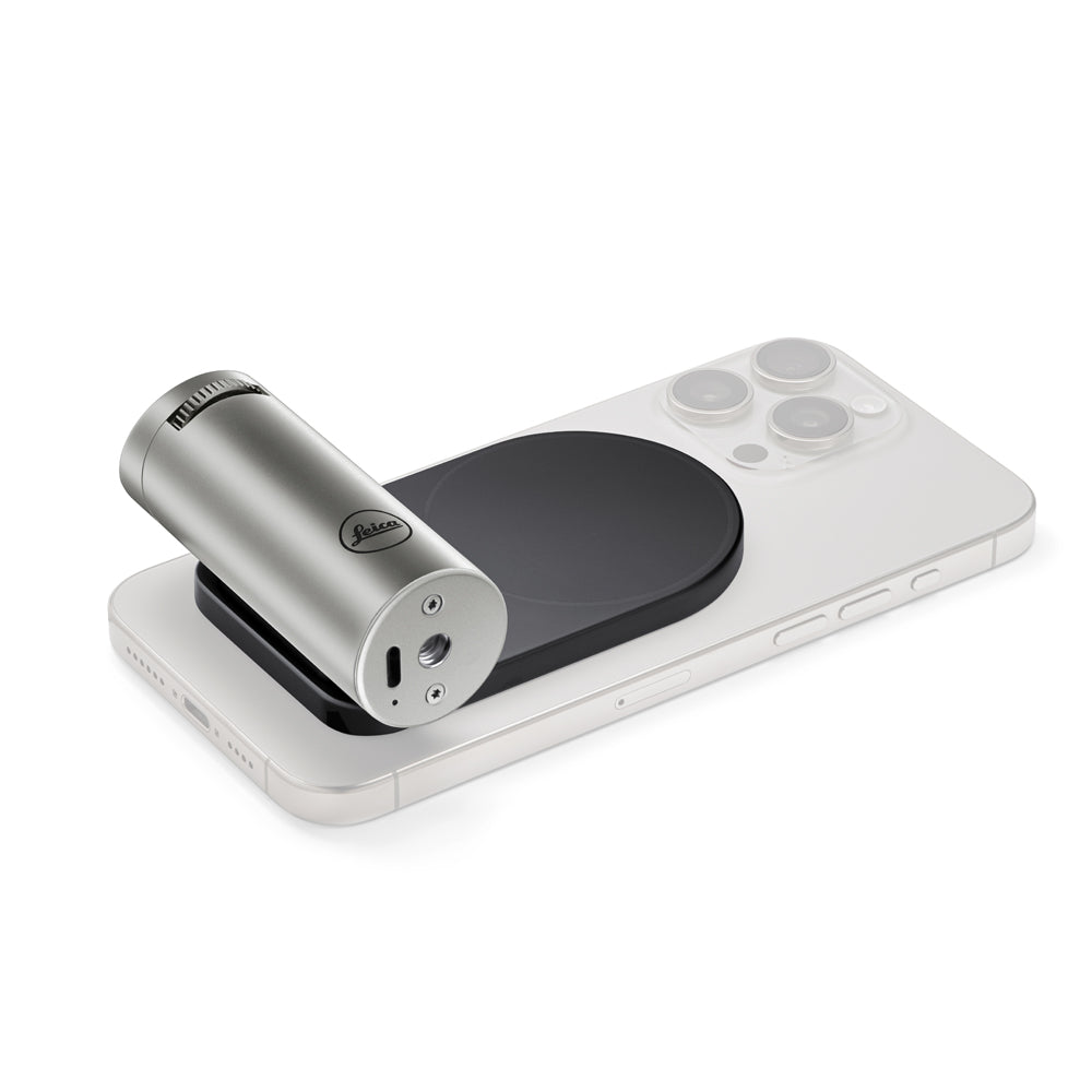 Empuñadura Leica LUX para iPhone, plateada
