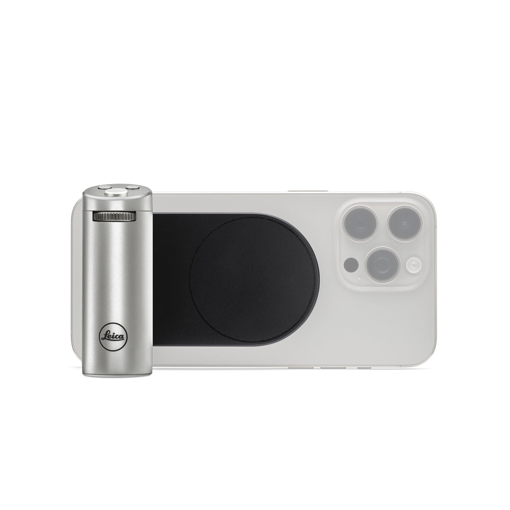 Empuñadura Leica LUX para iPhone, plateada