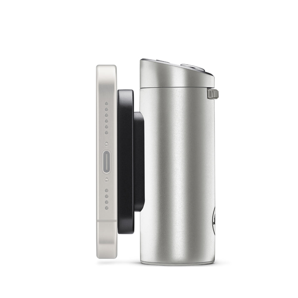 Empuñadura Leica LUX para iPhone, plateada