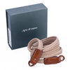 Used Arte di Mano Extra Long Waxed Cotton Neck Strap - Beige with Tan Accents