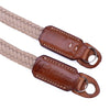 Used Arte di Mano Extra Long Waxed Cotton Neck Strap - Beige with Tan Accents