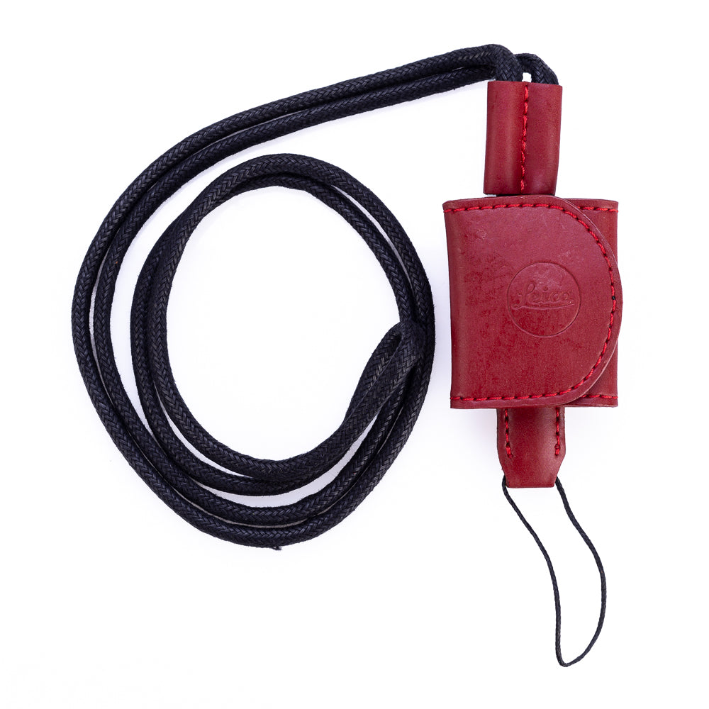 Correa de transporte compacta Leica con funda para accesorios - Roja