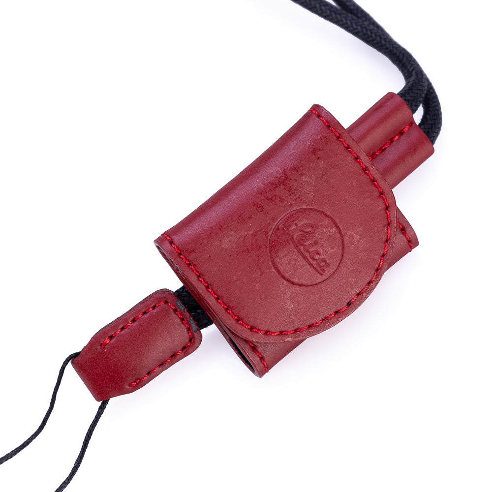 Correa de transporte compacta Leica con funda para accesorios - Roja