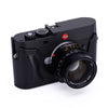 Arte di Mano Half Case for Leica M EV1 with Advanced Battery Access Door - Rally Black with Black Stitching