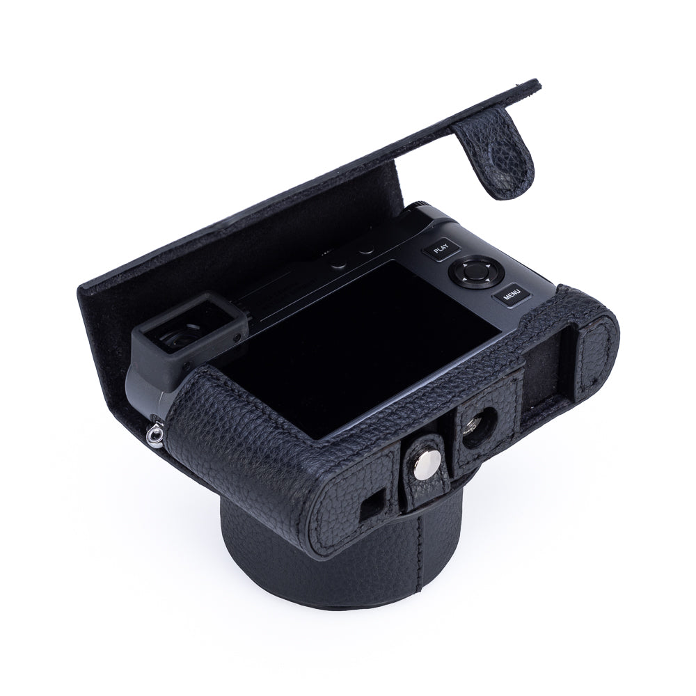 Funda Everready Oberwerth para Leica D-Lux 8 (negra, costuras negras)