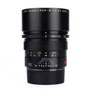 Leica APO-Summicron-M 90 mm f/2 ASPH usada, negra, codificación de 6 bits y revisión CLA reciente de Leica