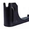 Used Arte di Mano Leica Q3 Half Case (Type 1-SD, Screw Secured) - Rally Black with Black Stitching