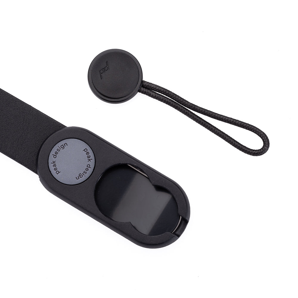 Peak Design Cuff - Correa de muñeca para cámara de cuero de conexión rápida, Negro