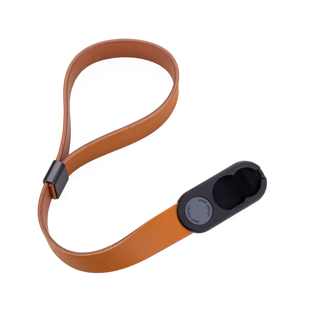 Peak Design Cuff - Correa de muñeca de cuero para cámara con conexión rápida, Ámbar