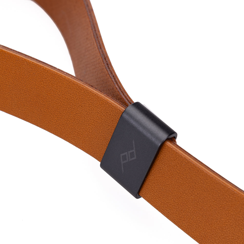 Peak Design Cuff - Correa de muñeca de cuero para cámara con conexión rápida, Ámbar
