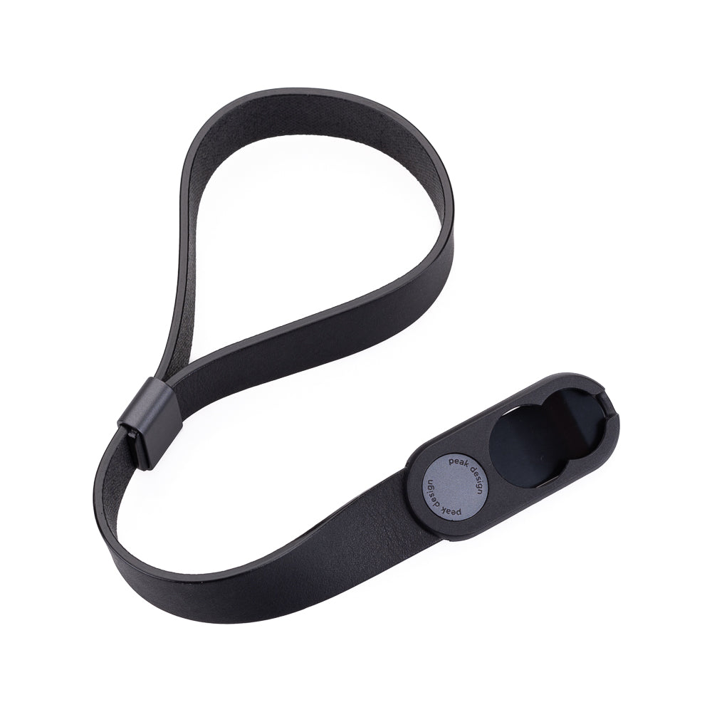 Peak Design Cuff - Correa de muñeca para cámara de cuero de conexión rápida, Negro