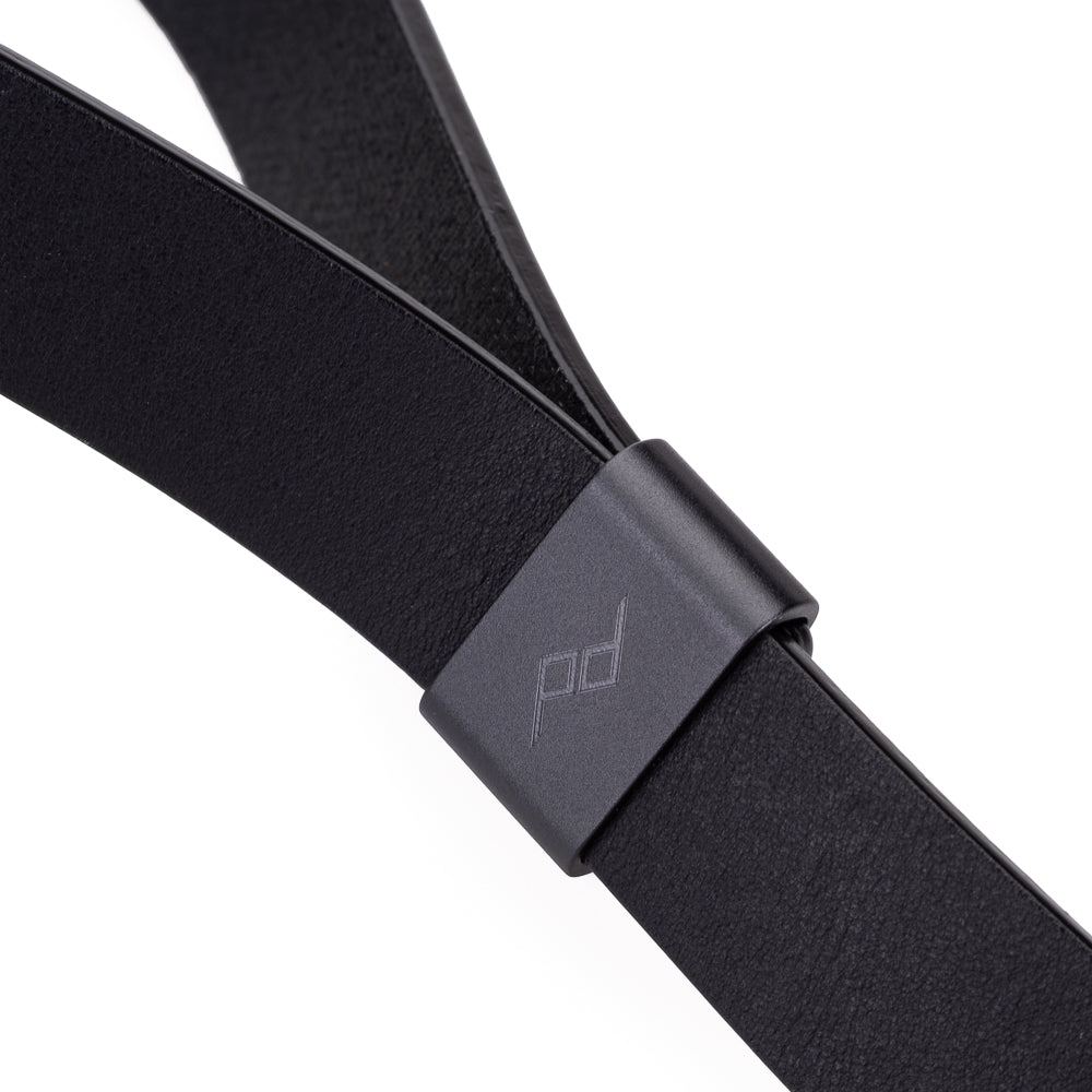 Peak Design Cuff - Correa de muñeca para cámara de cuero de conexión rápida, Negro