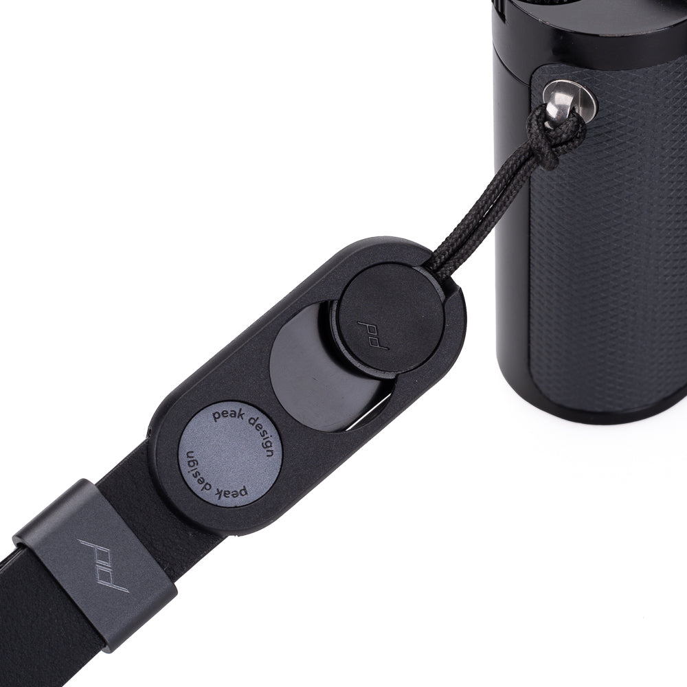 Peak Design Cuff - Correa de muñeca para cámara de cuero de conexión rápida, Negro