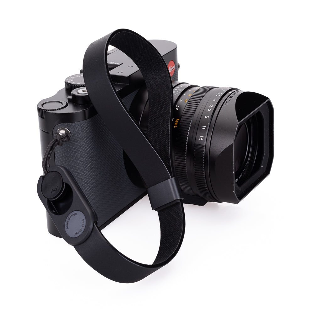 Peak Design Cuff - Correa de muñeca para cámara de cuero de conexión rápida, Negro