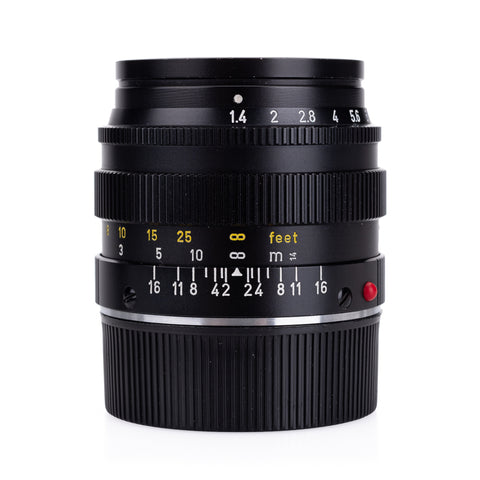 Used Leica Summilux-M 50mm f/1.4 Pre-ASPH, black V2 E43 (1969) - 2024 Kanto CLA